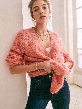 Sezane Joia Cardigan California Pink - Size S